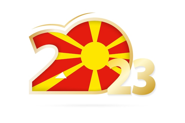 Rok 2023 Ze Wzorem Flagi Macedonii