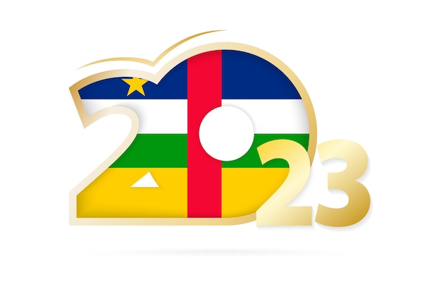 Rok 2023 Ze Wzorem Flagi Republiki środkowoafrykańskiej