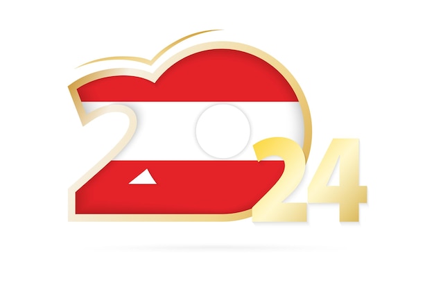 Plik wektorowy rok 2024 z wzorem flagi maroka