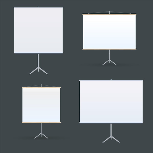 Roll Up Banner Stand na izolowanym czystym tle Szablon projektu pusty wyskakujący baner szablon wyświetlania dla projektanta Ilustracja wektorowa EPS 10 Flipchart do prezentacji promocyjnych na statywie