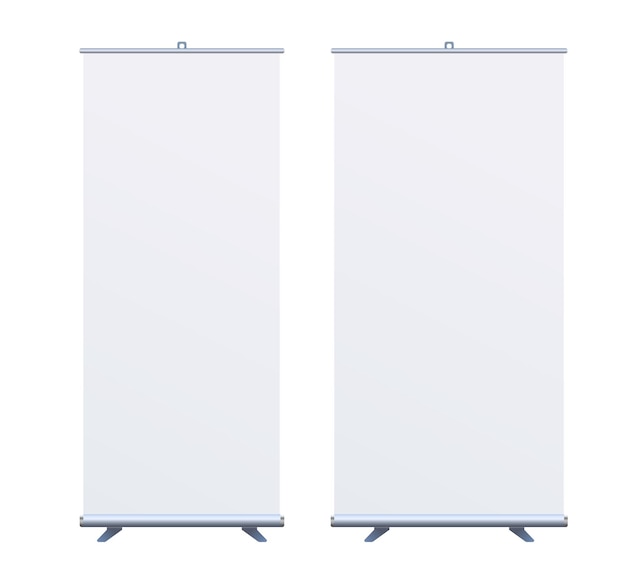 Roll Up Banner Stand na izolowanym czystym tle01