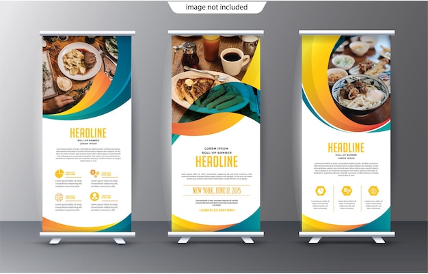 roll up display stande szablon do celów prezentacyjnych i reklamowych