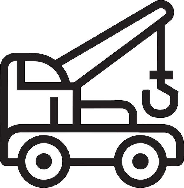 Rollback Tow Truck Icon Design idealny do odzyskiwania i transportu pojazdów