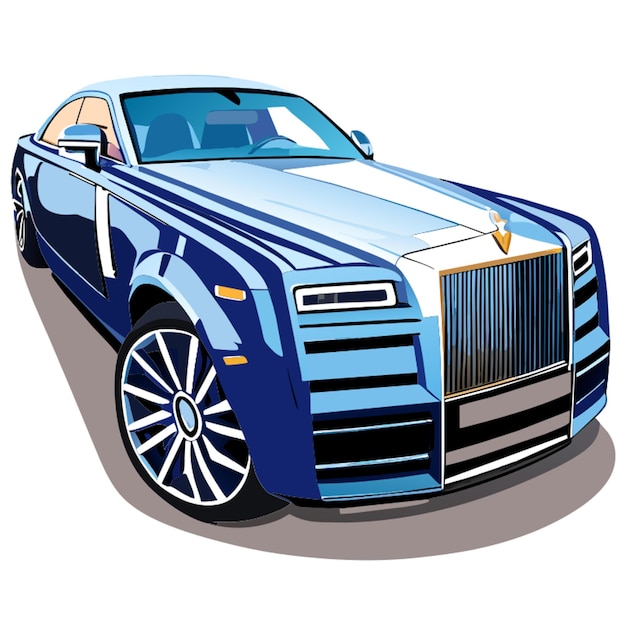 Plik wektorowy rolls-royce dwan standard full body najwyższej jakości ilustracja wektorowa 4k