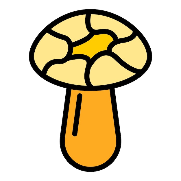 Plik wektorowy rolnictwo gąbka ikona zarys wektor shitake jedzenie grzyby morel kolor płaski