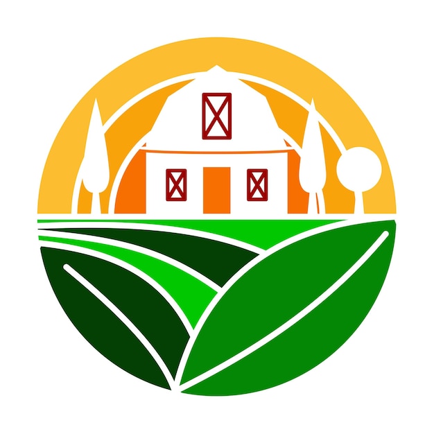 Rolnictwo I Rolnictwo Projektowanie Logo Wektor Ikona Ilustracja Tożsamość Marki