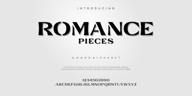 Romance Pieces Eleganckie Litery Alfabetu Czcionka I Cyfra Klasyczne Wzory Liter Wektor