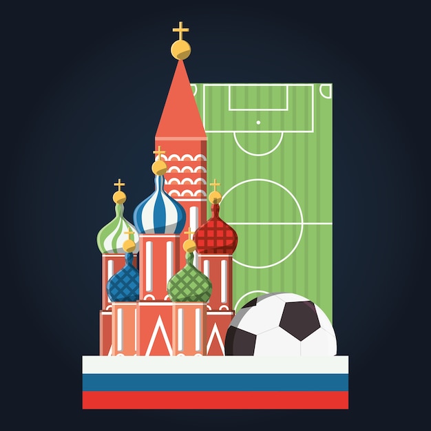 Plik wektorowy rosja soccer world cup design