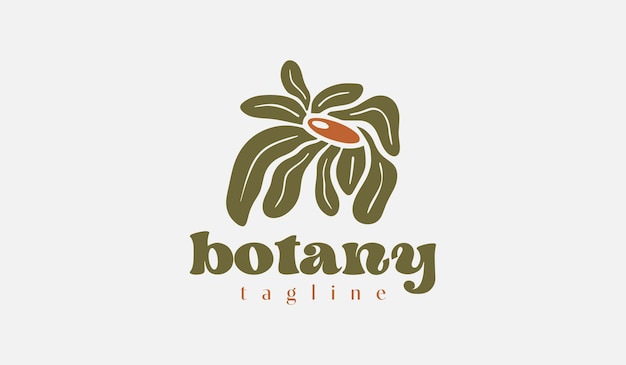 Roślina Botaniczna Kwiat Monoline Grafika Liniowa Rysowanie Linii Uniwersalny Kreatywny Symbol Premii Ilustracja Wektorowa Kreatywny Minimalistyczny Szablon Projektu