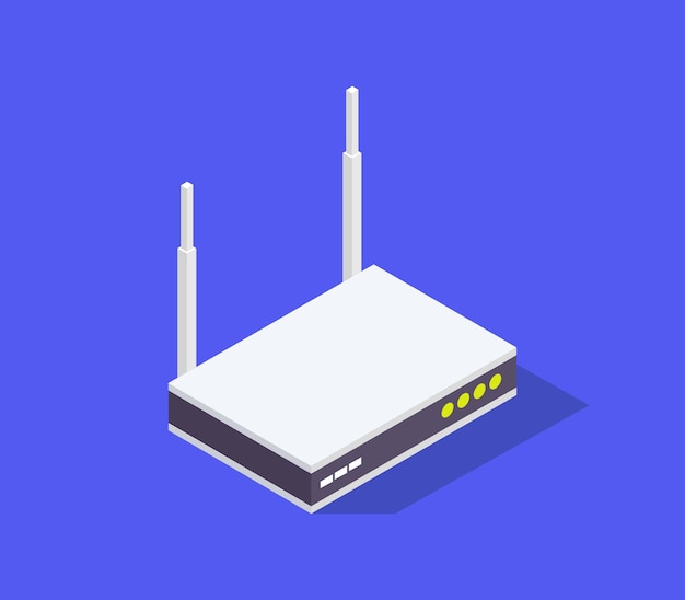 Plik wektorowy router izometryczny