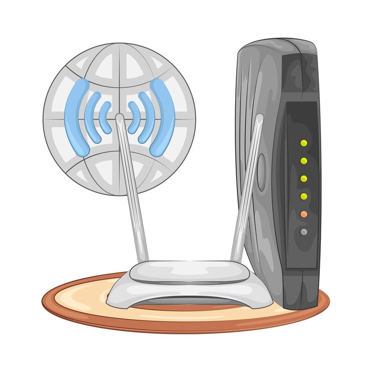 Wektor router wi-fi