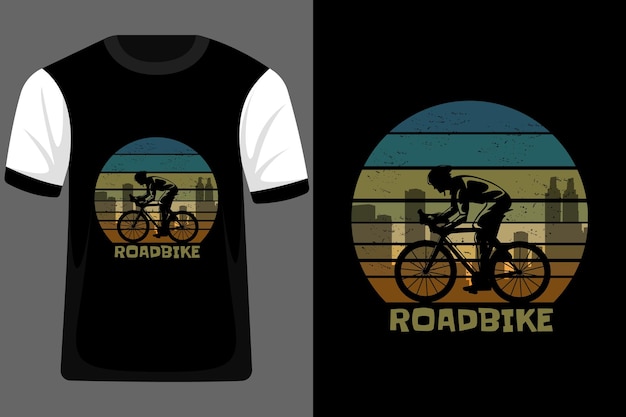 Rower Szosowy Retro Vintage T Shirt Design