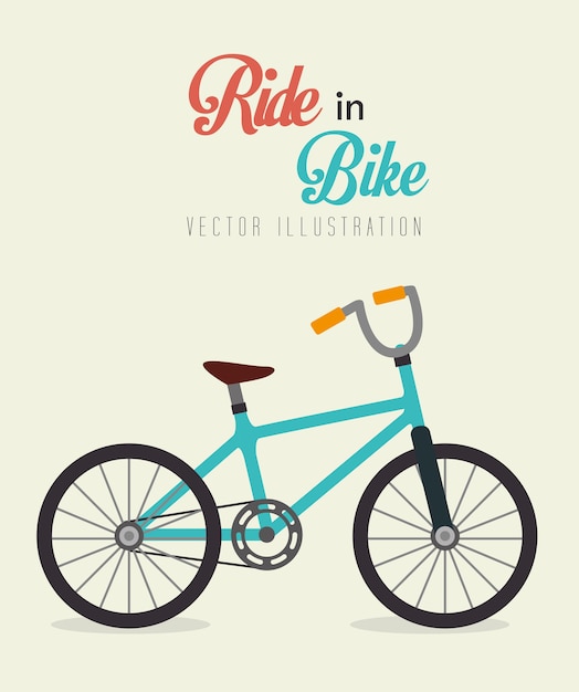 Rowerowy projekt, wektorowa ilustracja.