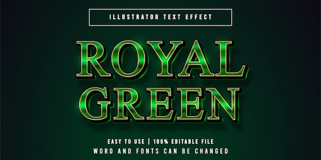 Royal Green, Elegancki, Luksusowy Edytowalny Efekt Tekstowy