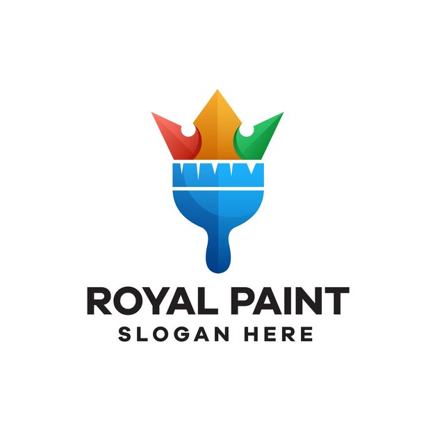 Plik wektorowy royal paint gradient kolorowe logo design