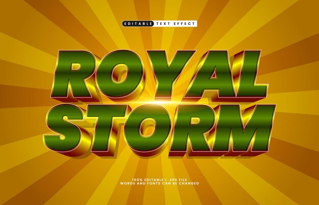 royal storm edytowalny efekt tekstu z efektem króla i bogatego tekstu