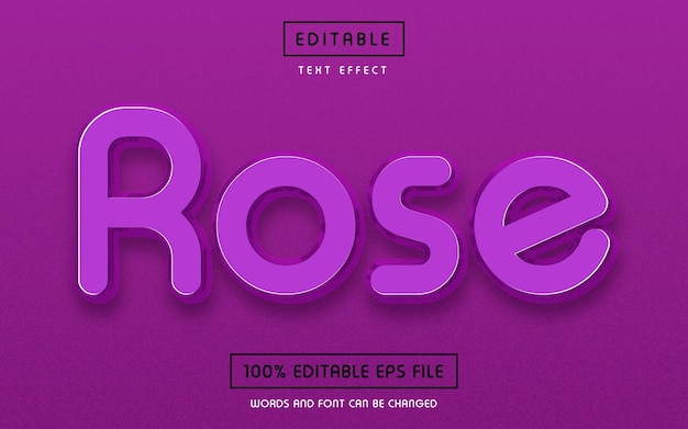Róża 3d Edytowalny Szablon Efektu Tekstowego