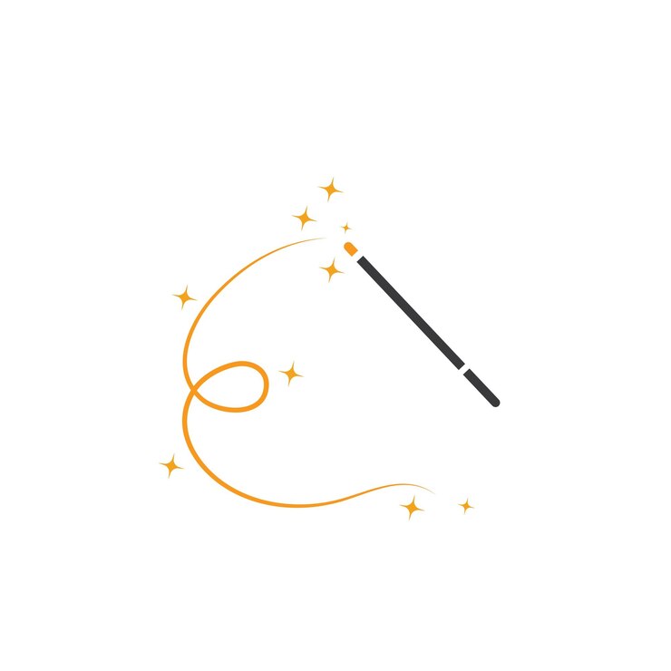 Różdżka magia wektor ikona ilustracja szablon projektu