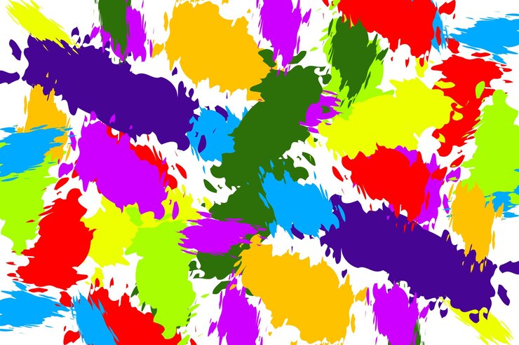 Wektor różne wielokolorowe abstrakcyjne farby kolor splash splatter wektorowy projekt tła