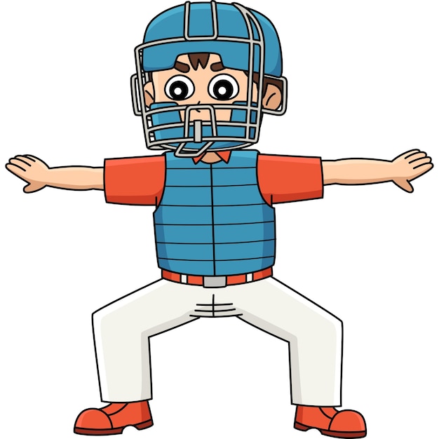 Różnobarwny klip z kreskówką sędziego baseballowego