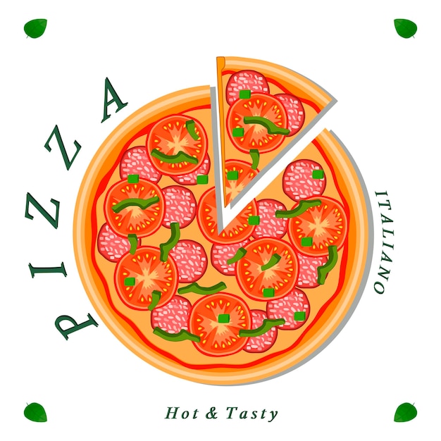 Różnorodna słodka smaczna pizza