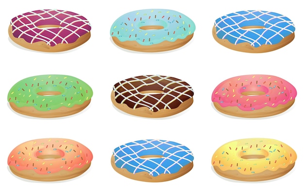 Różnorodne pyszne pączki