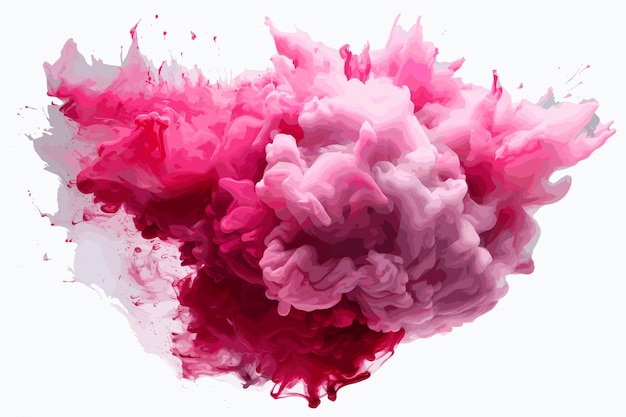 Plik wektorowy różowa chmura atramentu wirująca w wodzie abstrakcyjne tło