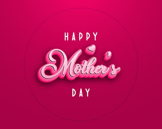 Plik wektorowy różowe tło z napisem happy mother's day