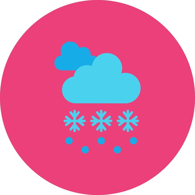 Różowo-niebieski znak z napisem "Snow won it"