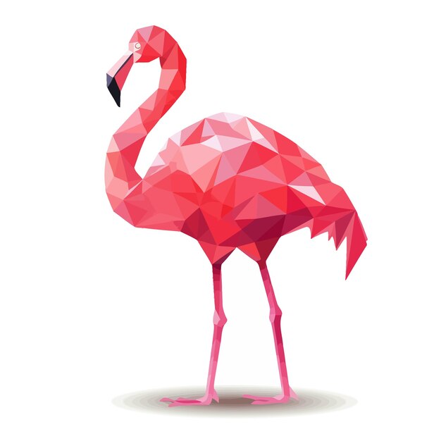 Plik wektorowy różowy flamingo na białym wektorze tła