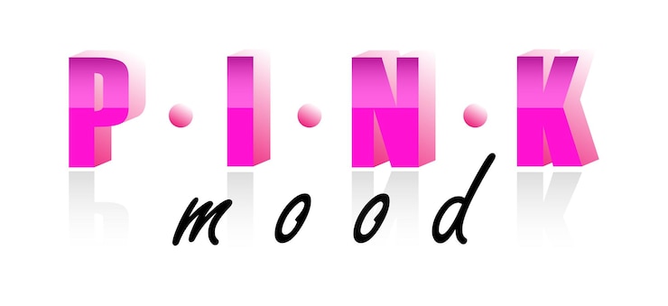 Wektor różowy nastrój moda glamour napis szablon karty wektor plakat