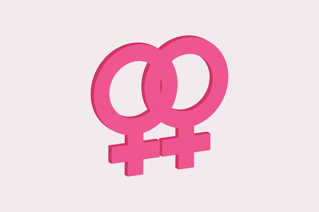 Różowy Symbol Płci Lesbijek.