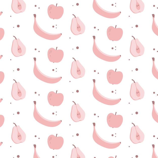 Różowy wzór owoców