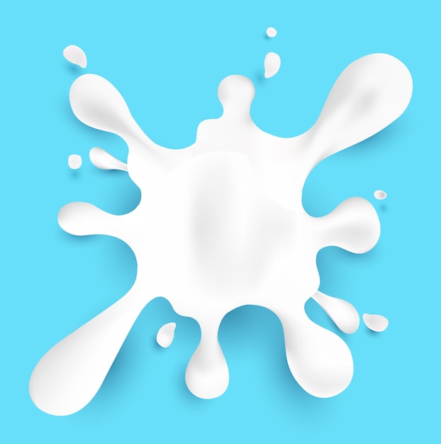 Plik wektorowy rozpryski mleka dla twojego produktu. świeże mleko.