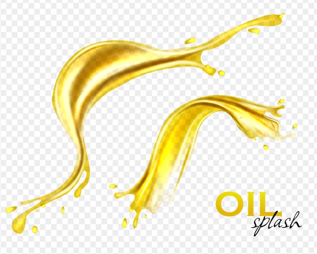 Plik wektorowy rozpryski oleju na białym tle elementy napojów owocowych dla reklamy lub projektu opakowania realistycznie żółtego