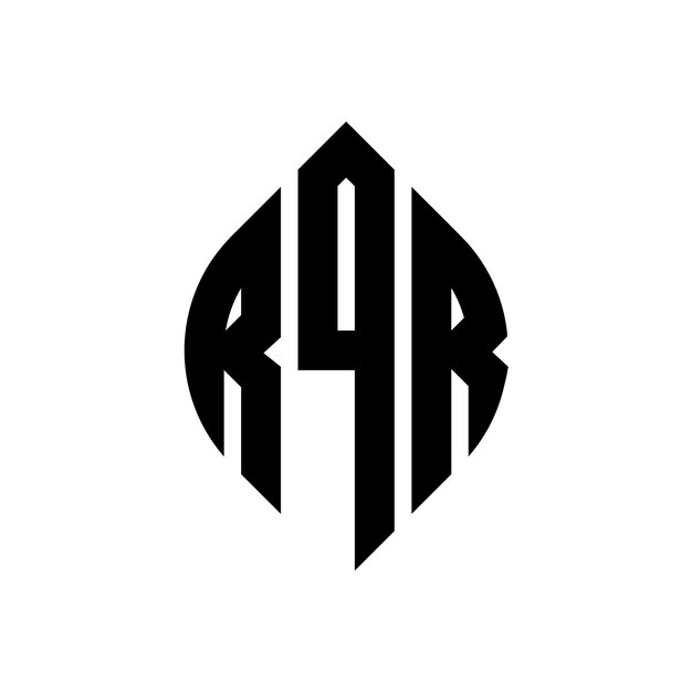 Rqr Logo O Kształcie Okręgu I Elipsy Rqr Elipsy O Stylu Typograficznym Trzy Inicjały Tworzą Logo Okrągłe Rqr Emblem Okrągły Abstrakt Monogram