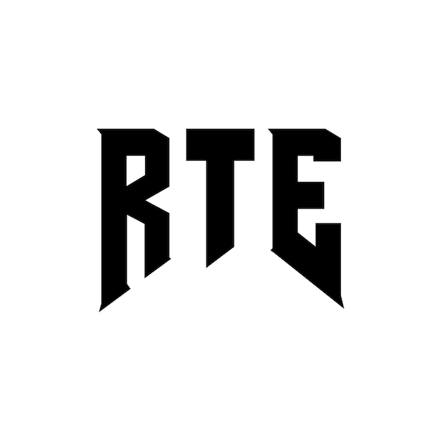 RTE logo litery dla firmy technologicznej RTE logo projekt czarno-białe kombinacja kolorów RTE logo RTE wektor RTE projekt RTE ikona RTE alfabet RTE typografia logo projekt