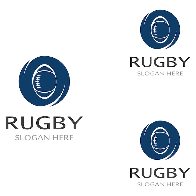 Rugby Ball Futbol Amerykański Ikona Wektor Logo Szablon