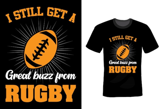 Rugby T Shirt Projekt Typografii Vintage