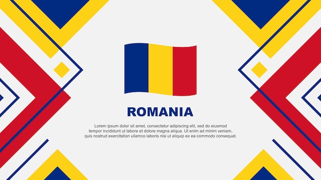 Rumunia Flaga Abstrakt Background Design Szablon Rumunia Dzień Niepodległości Banner Tapeta Ilustracja Wektorowa Rumunia Ilustracji