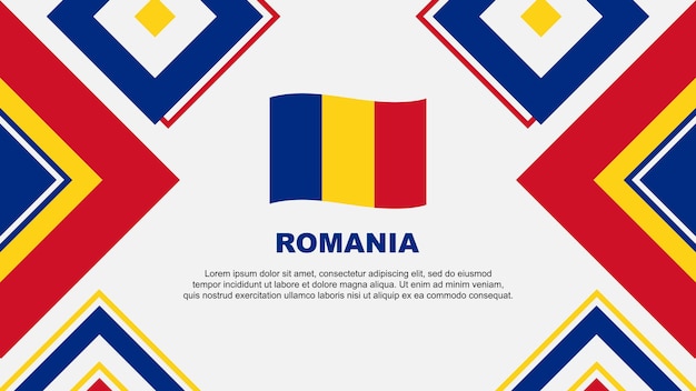 Rumunia Flaga Abstrakt Background Design Szablon Rumunia Dzień Niepodległości Banner Tapeta Ilustracja Wektorowa Rumunia święto Niepodległość