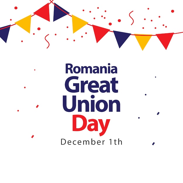 Rumunia Great Union Day Szablon Wektora Ilustracji