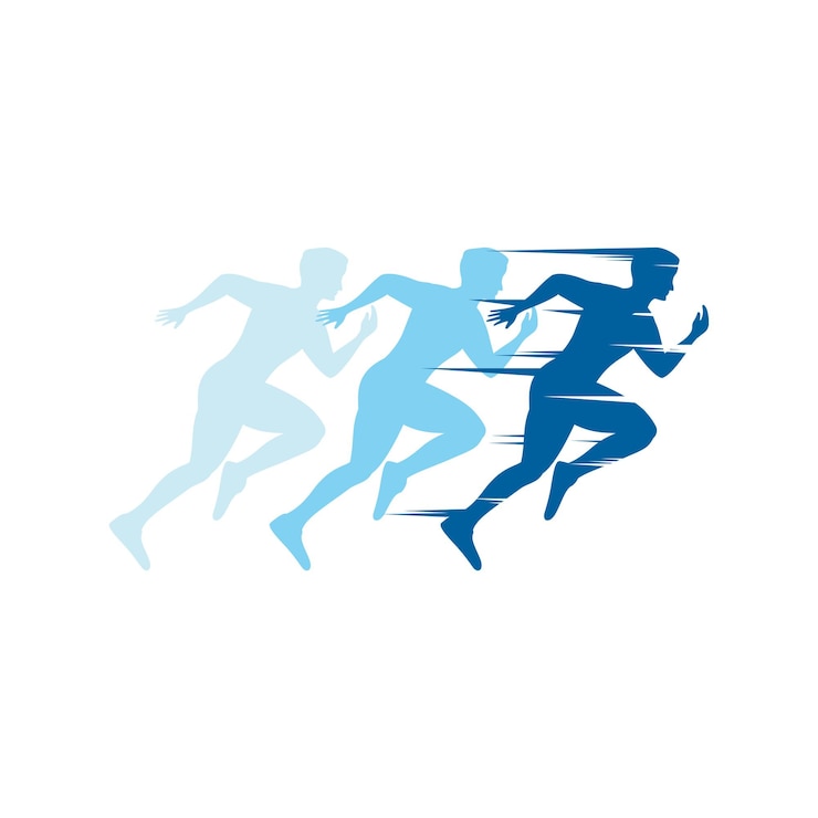 Run Sport Vector ikona ilustracja szablon