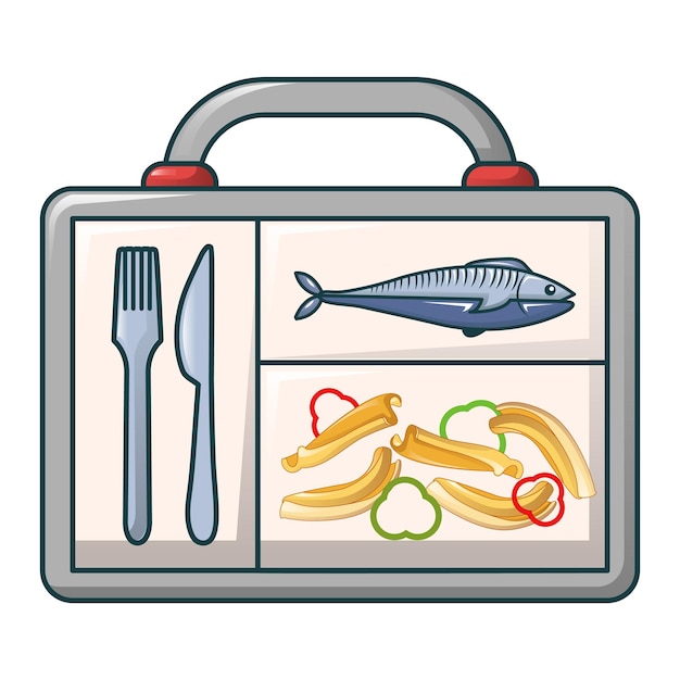 Plik wektorowy ryba i makaron w przypadku ikony kreskówka przedstawiająca ryby i makaron w przypadku ikona wektora do projektowania stron internetowych izolowana na białym tle