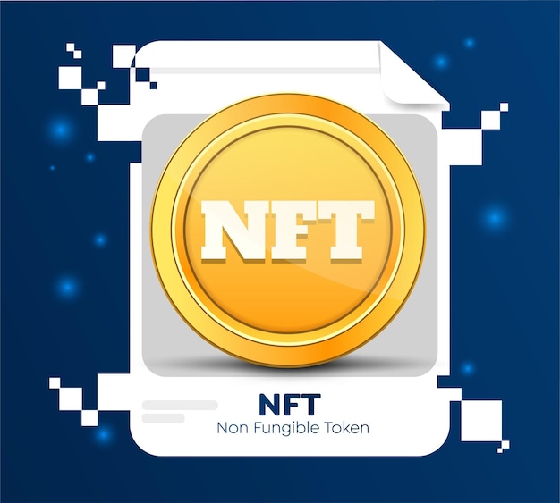 Rynek Nft Z Elementami Sztuki Kryptograficznej W Sprzedaży I Blockchainem W Tle