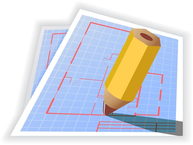 Plik wektorowy rysować projekty architektoniczne