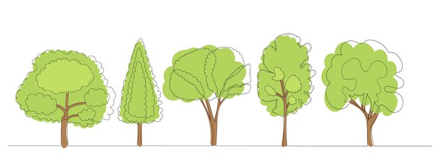 Rysowanie Drzew Za Pomocą Jednego Szkicu Linii Ciągłej