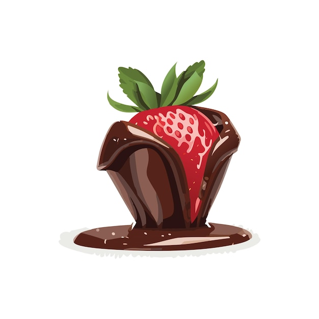 Plik wektorowy rysunek czekolady truskawkowej