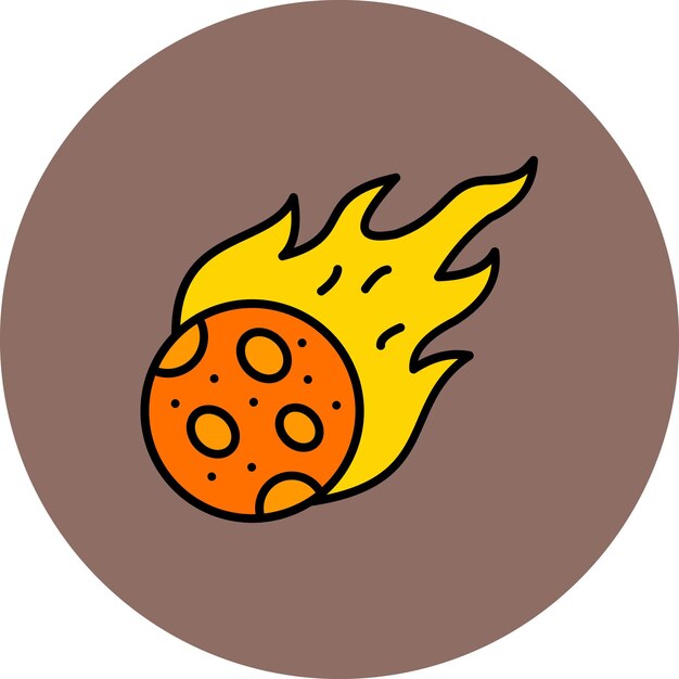 rysunek gorącej pizzy na brązowym tle