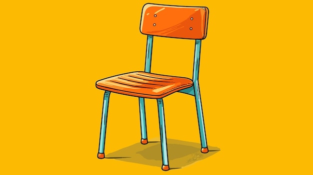 Rysunek Krzesła Na Prostym Tle, Wektor Generative Ai